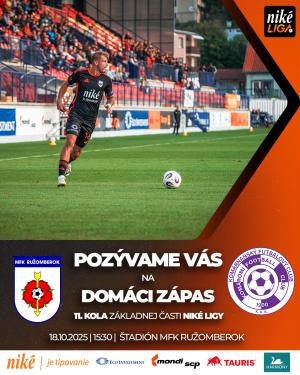 Pozvánka na futbalový zápas MFK Ružomberok 5